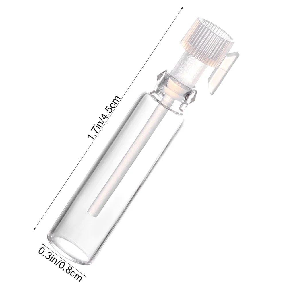 

100pcs Dropper Bottles Perfume Bottles Refillable Empty Bottles Perfume Glass Containers (1ML Transparent Dropper)