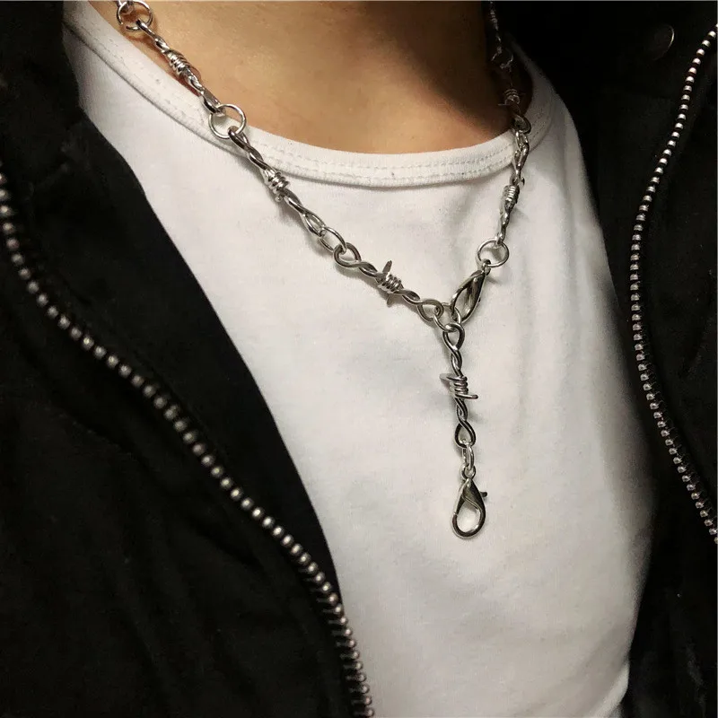 Ожерелье с небольшими железными шипами в стиле хип-хоп модное готическое