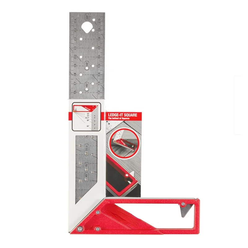 

25cm Multifunction Stainless Steel Metal Square Angle Marking Right Ruler for Joiner Carpenter Woodworking Gobernante Anti-drop