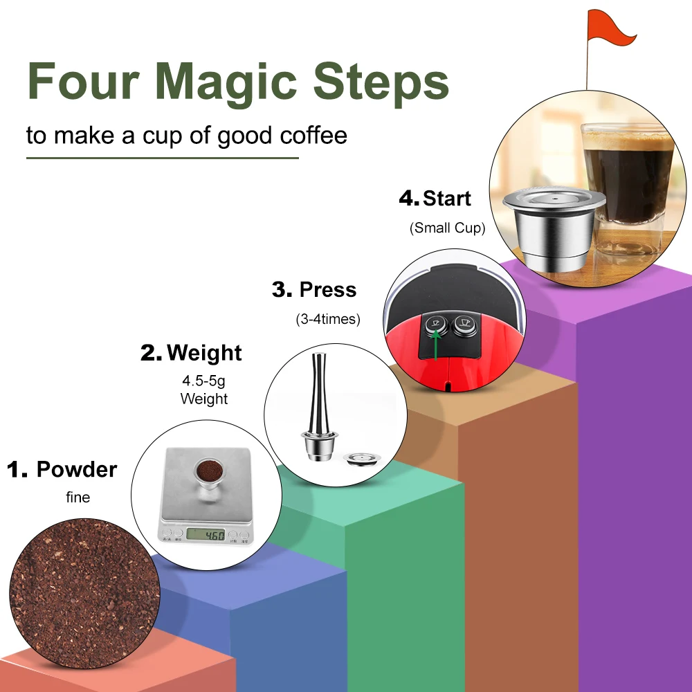 Многоразовая капсула для кофе iCafilas Krups Inissia Nespresso De'Longhi 203549 Сменный фильтр