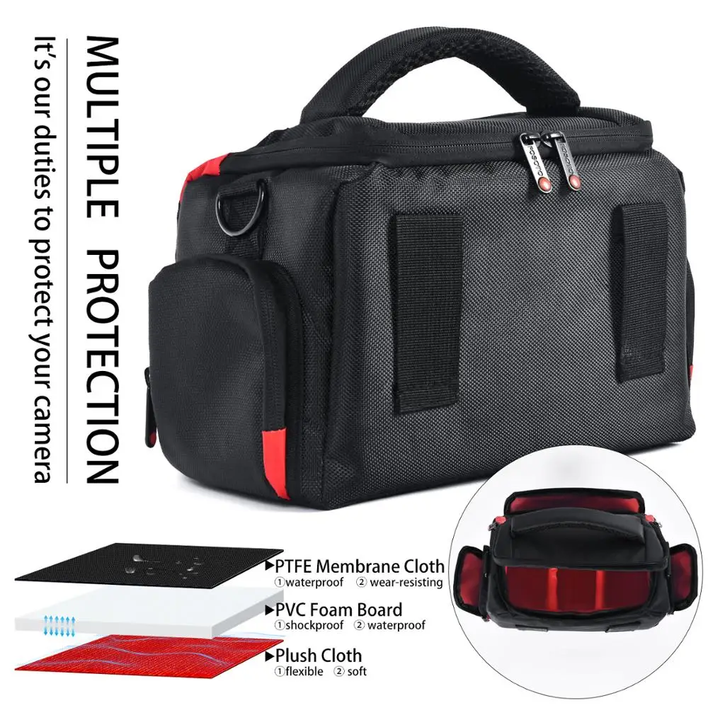 hot professional dslr waterproof digital camera shoulder bag video case for sony lens canon nikon pouch cameras backpack free global shipping