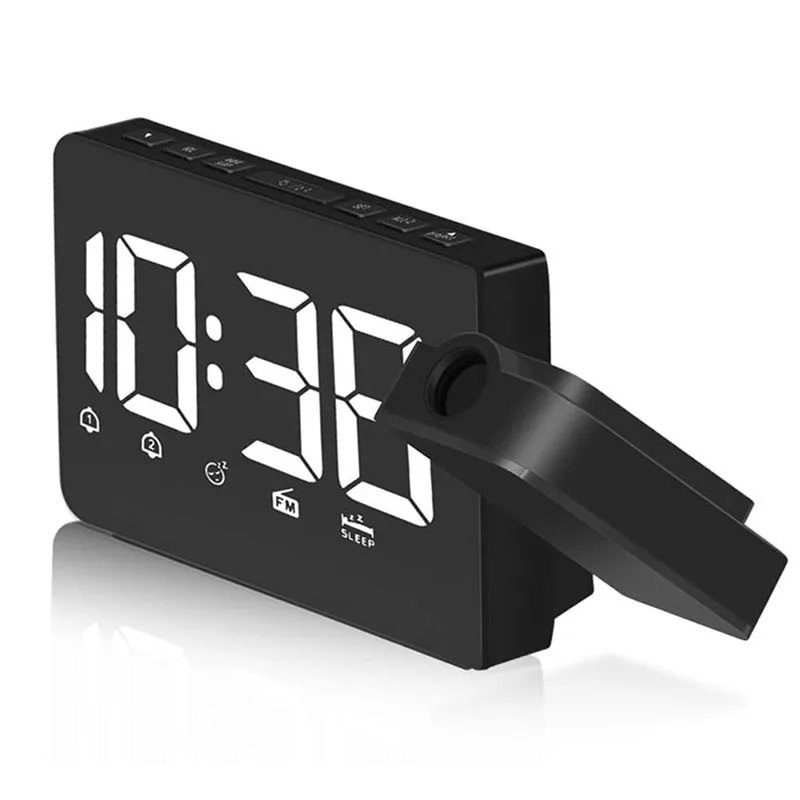 

Ultra Clear LED Digital Alarm Clock Projection Alarm Clock Radio - FM Radio Alarm Clock With Dimmer