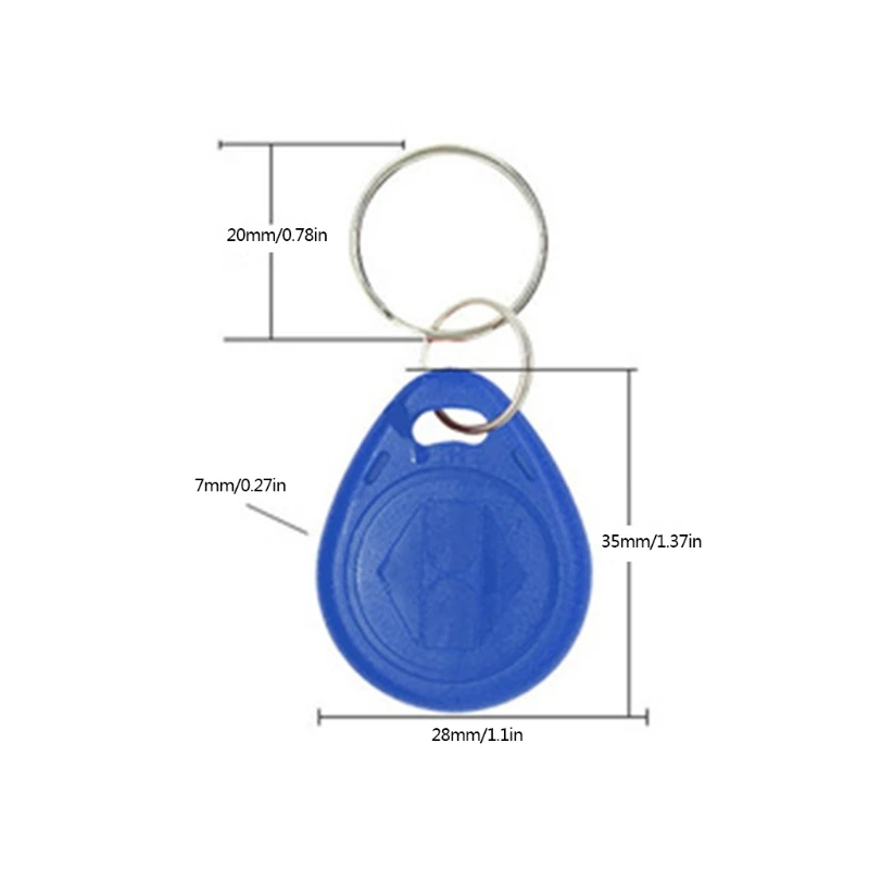 

R58B Access Control Keyfobs Proximity RFID Non-fading Read-Only NFC Token Tag Classic Keychains Smart IC Keycard TK4100