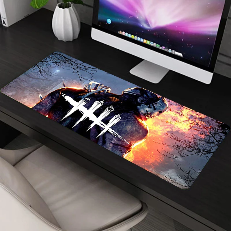 

Gaming Mouse Pad of Dead By Daylight Mats Large For Office Gamer Pc Extended Speed Computer Carpet White Cabinet Mause Desk Mat