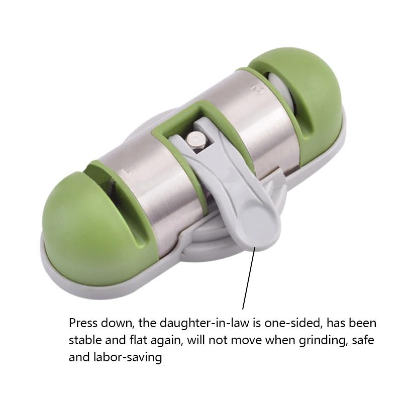 Зеленый/желтый мини-кухонный инструмент для заточки ножей вольфрамовый