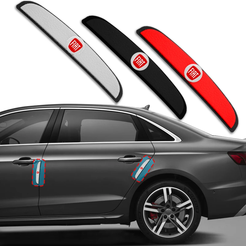 

4pcs Car Badge Car Door Protection Anti-collision Strip Sticker for Fiat 500 Punto 124 125 500 Bravo Stilo Panda Abarth Viaggio