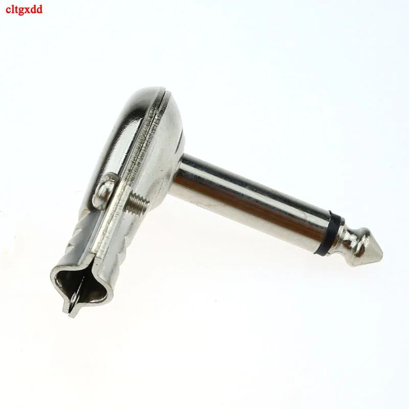 10шт/лот 6.35 мм Моно Джек Прямого Угла 2 полюса Мужской Плагин Гитарный Фоно 1/4 дюйма для Эффект Педали Инструмента вкл.