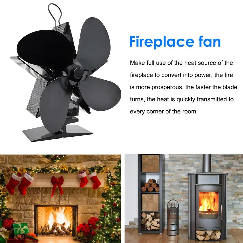 Вентилятор для камина 4 лопасти бесмощный вентилятор печи работающий от тепловой