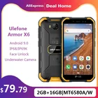 Ulefone Armor X6 смартфон с 5,5-дюймовым дисплеем, четырёхъядерным процессором, ОЗУ 2 Гб, ПЗУ 16 Гб, 5,0 мАч, Android 9