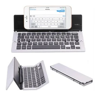 2021 new portable ultra thin three system rechargeable folding wireless bluetooth keyboard keypad for ipad mobile phone tablet