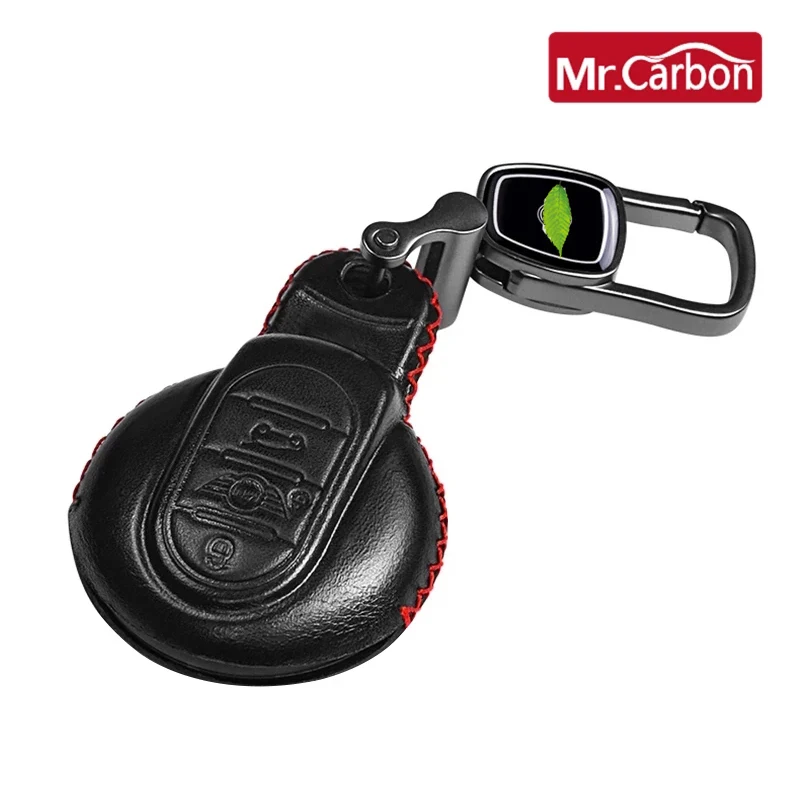 

Leather key case Car keychain cover For BMW MINI COOPER S ONE JCW F54 F55 F56 F57 F60 CLUBMAN COUNTRYMAN Car styling Accessories