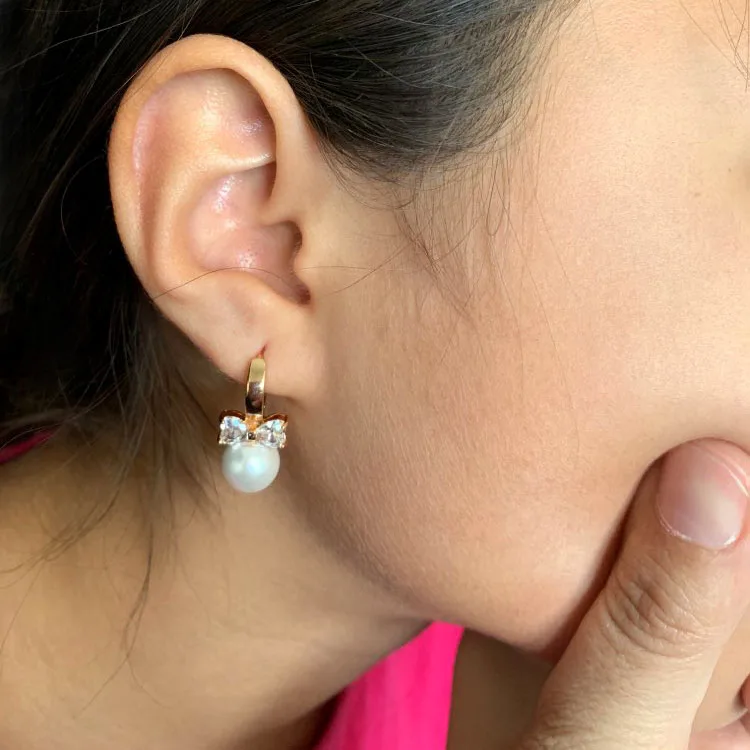 Круглые серьги из пресноводного жемчуга для женщин ювелирные изделия с жемчугом