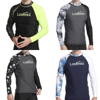 lcdrmsy mens sunscreen long sleeve surfing swim top water sports beach swimsuit quick drying diving suit surfing top upf 50