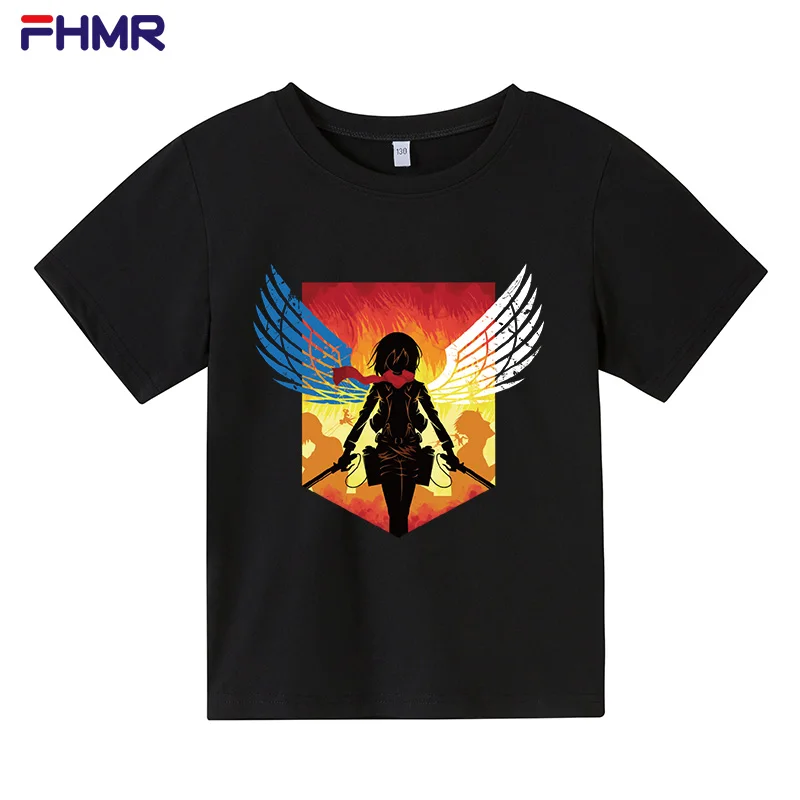 

Футболка для мальчиков и девочек с мультипликационным аниме гигантской атакой, футболка на заказ с круглым вырезом, футболка в стиле Харадз...