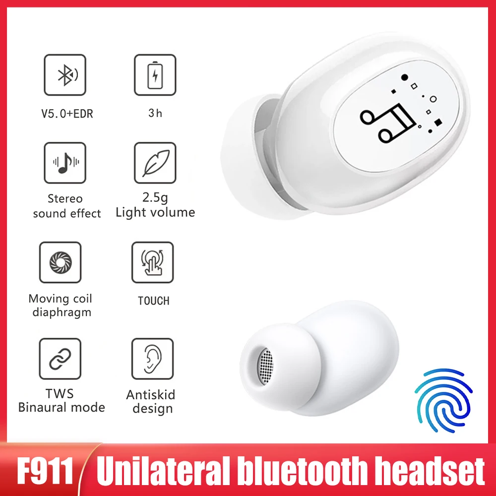 

Wireless Earphone Noise Cancelling Bluetooth Touch Headphone Handsfree Stereo Headset TWS Earbud with Microphone