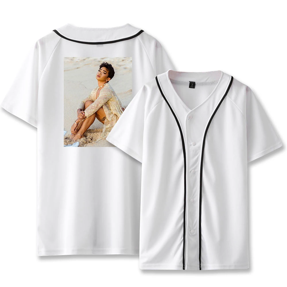 

WAWNI Bretman Rock Thin Baseball Uniform SingleBreasted Hip Hop Cotton & Polyester Fashion Printed Casual Baseball Uniform 2021