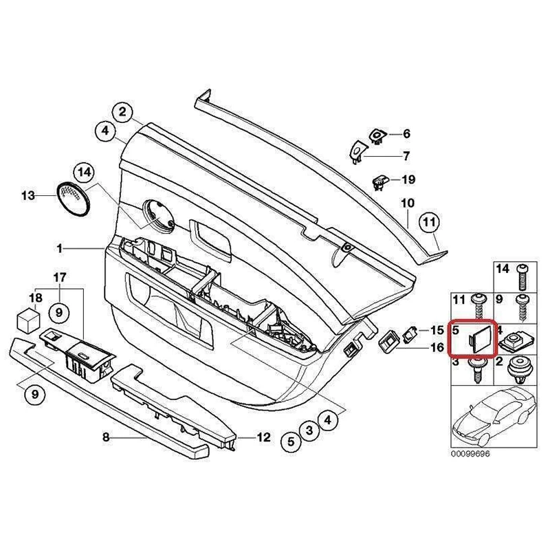 1 шт. крышка дверной панели штекер-неокрашенный для-BMW E65 E66 745I 760I 2002-2008 передней и