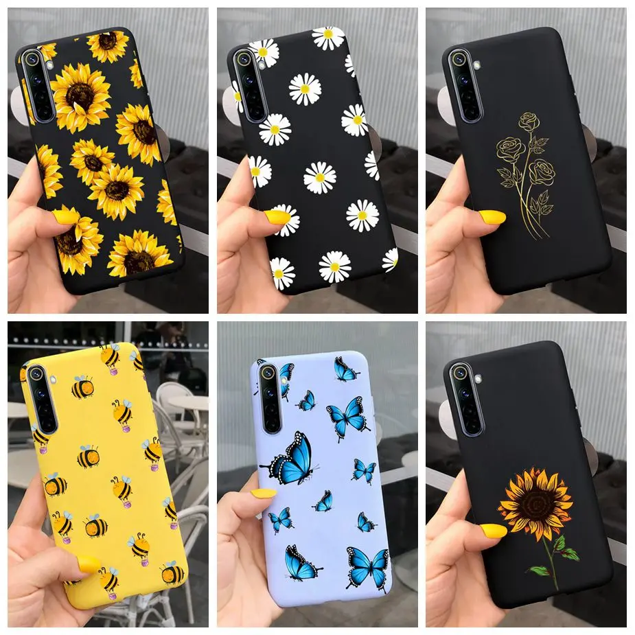 Силиконовый чехол для Oppo Realme 6 Pro Чехол Мягкая силиконовая задняя накладка из ТПУ