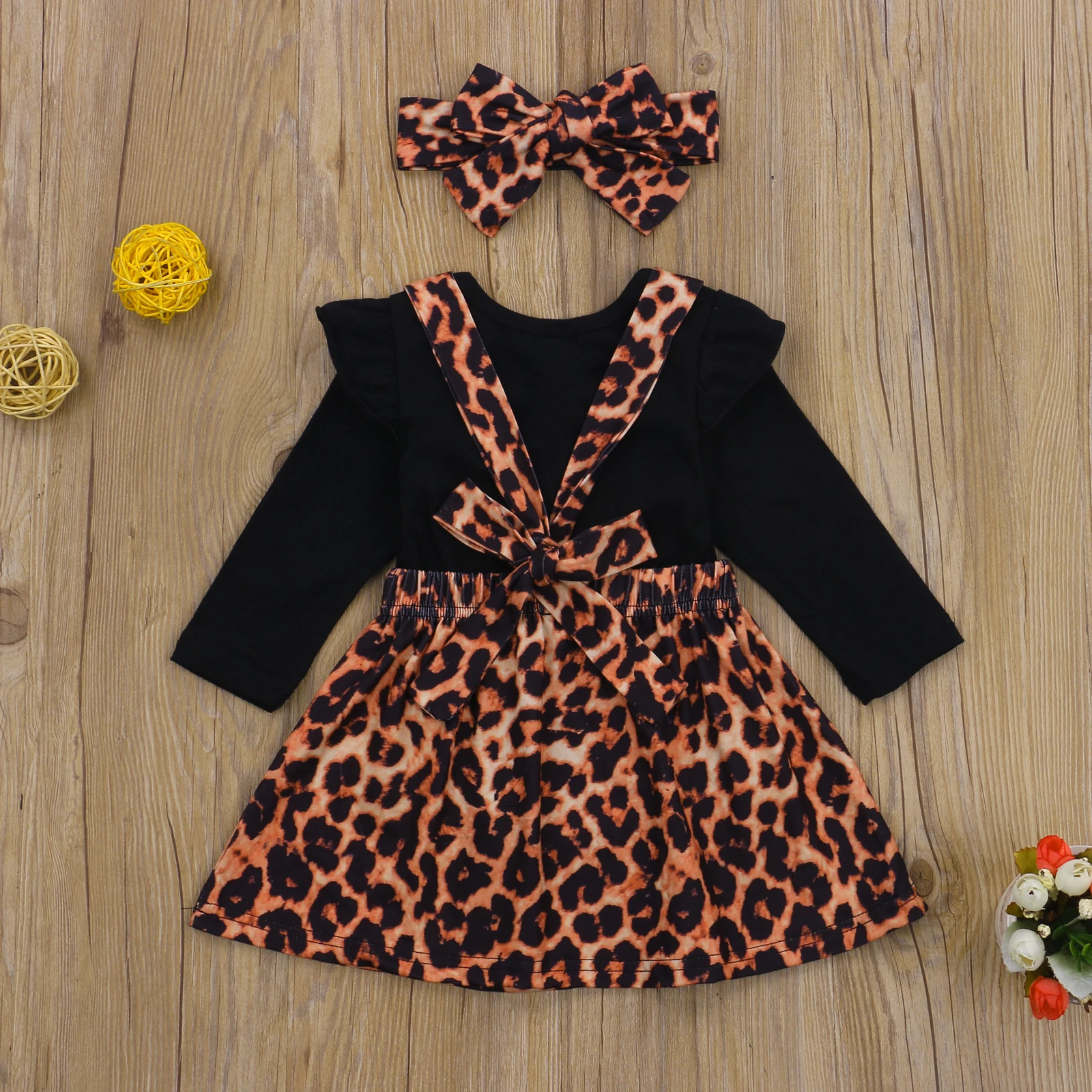 

Pudcoco 2020 Autumn 0-24M Toddler Baby Girl 3Pcs Set MAMA'S BESTIE Letter Print Long Sleeve Bodysuit+Leopard Strap Skirt+Bow