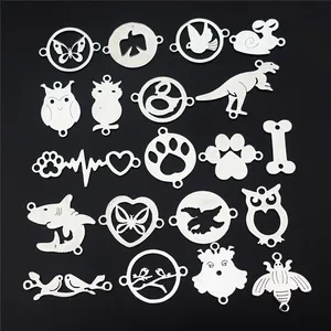 5 шт., соединители для браслетов, нержавеющая сталь