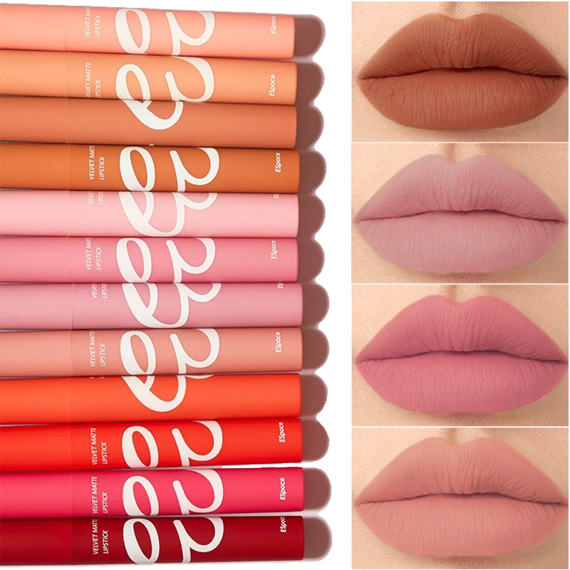 12 Colors Velvet Matte Lipstick Waterproof Sexy Nude Long Lasting Non-stick Cup Lipsticks Women Makeup Cosmetic Batom |