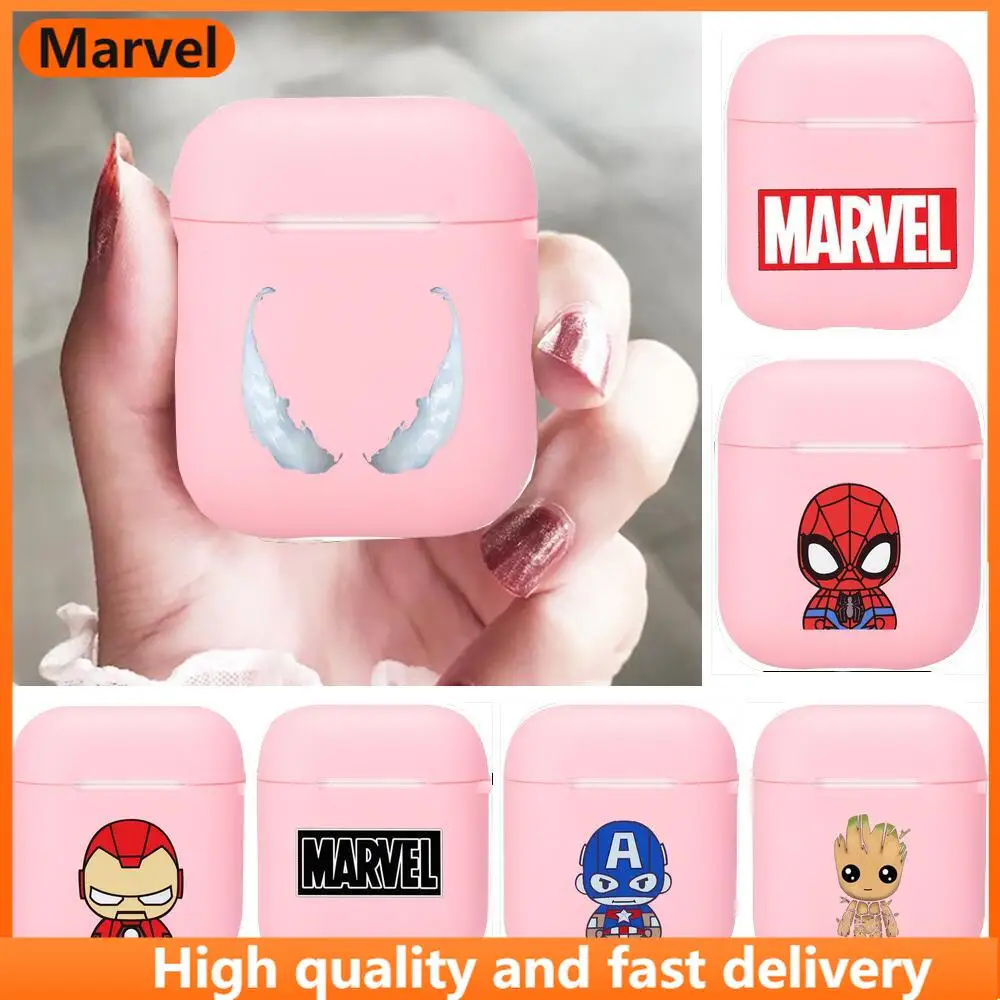 

Marvel Avengers venom Silicone Bluetooth Wireless Earphone Case for AirPods Protective Cover Skin Accessories Pods Charging Box