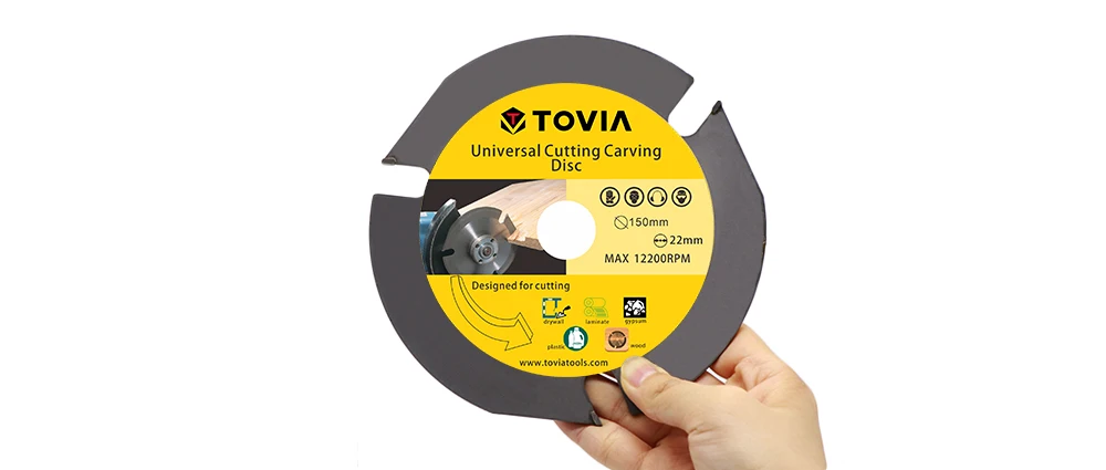 TOVIA 150mm Универсальный Пильный Диск по Дереву для УШМ 6inch 22.22mm по Газобетону Гипсокартону Пластику лезвия лезвие алмазный диск пилы для распиловки древесины реноватор блейд пильный по дереву диски болгарки