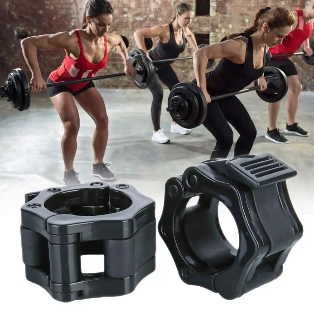 

1 Pair Olympic Quick Barbell Clamp Collar Clips Weight Bar Locks-1 Inch