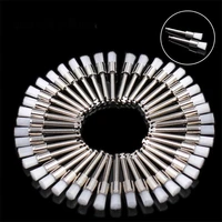 100pcsbox dental nylon polishing prophy brushes pointed head dentist polishing cup for contra angle disposable white polisher