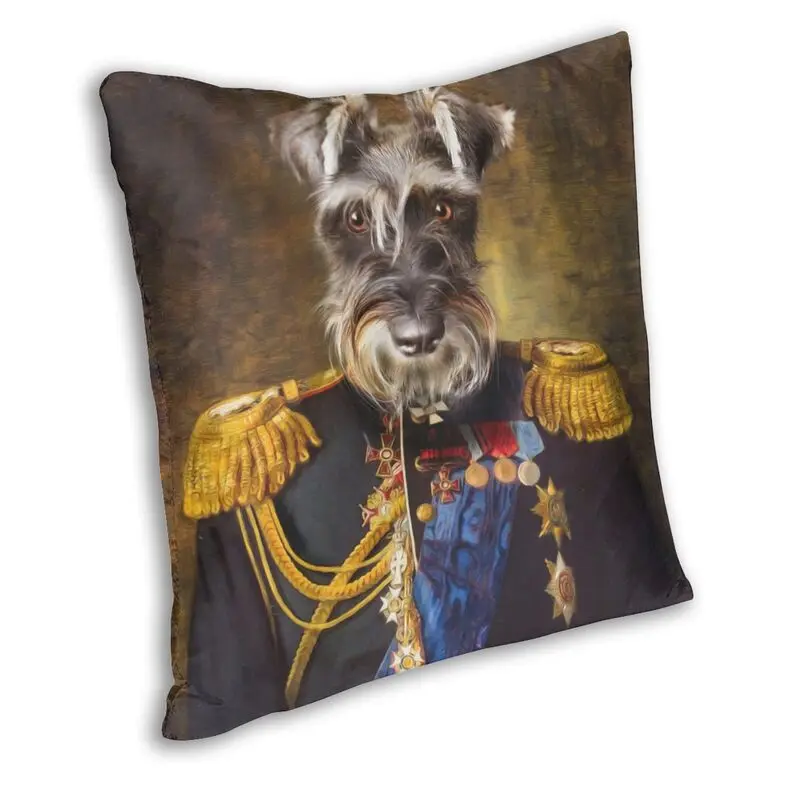 Модные миниатюрные шнауцер собака портрет декоративная наволочка для подушки