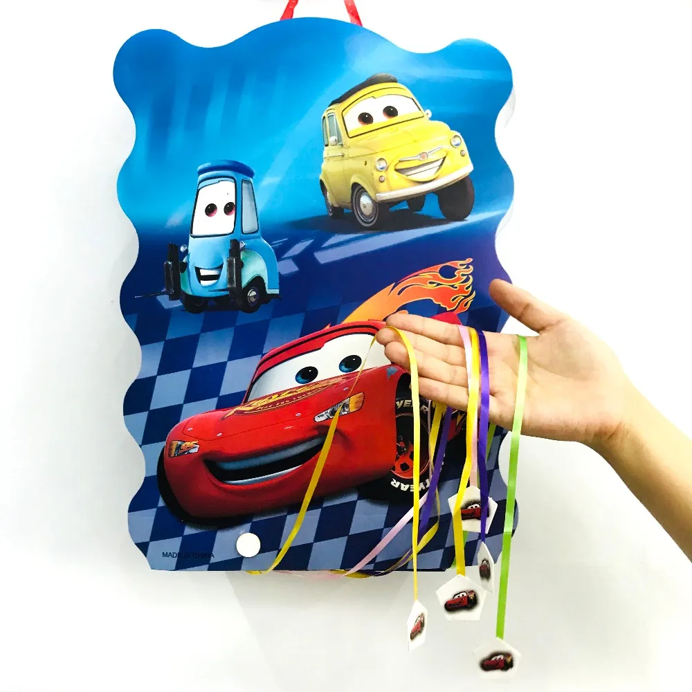 

40*30 см mcqueen Pinata мультфильм забавные принадлежности для детской вечеринки одноразовые пластиковые детские подарки на день рождения для маль...