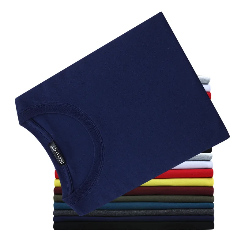 

2020 6pcs/lot High Quality Fashion Men's T-Shirts Casual Short Sleeve T-shirt Mens Solid Casual Cotton Tee Shirt Summer Clothing