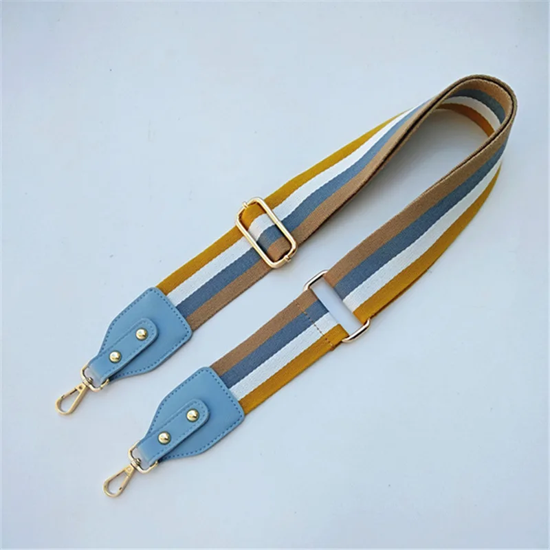 Colorful Striped Bag Wide Shoulder Strap Adjustable Messenger Women Handbag Handles Long Belts | Багаж и сумки