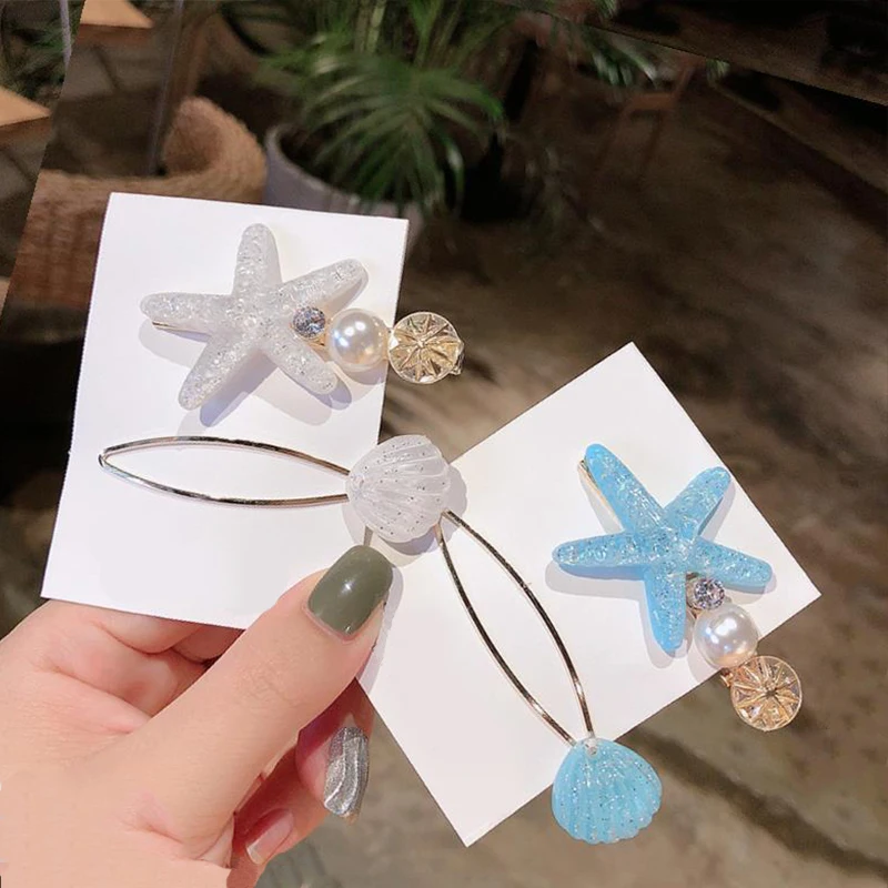 2 шт./компл. для девушек элегантное оболочка жемчуга с вышивкой в виде звездочек