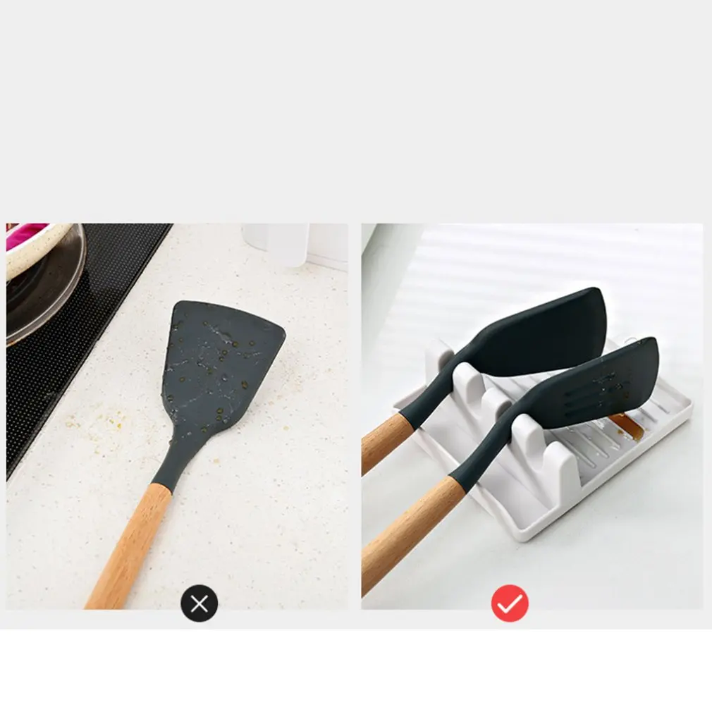 

Kitchen Rack Spoon Holder Chopsticks Pot Lid Spatula Rack Storage Pad Multifunctional Rack for Home Cooking Accessories