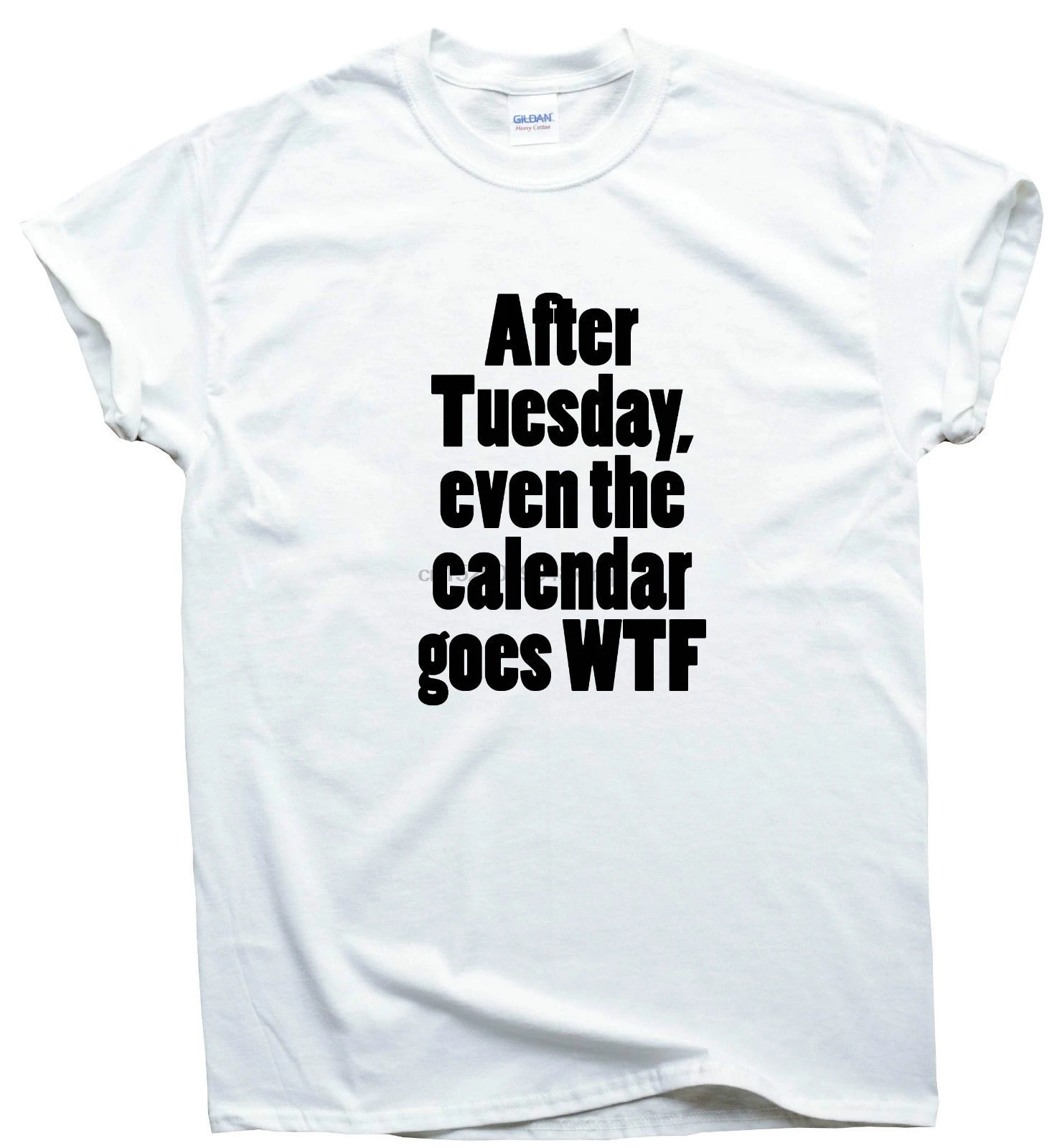 После вторника его все WTF-забавная фраза Футболка мужская женская Цитата сарказм