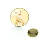 Брошь со стеклянным кабошоном в форме принцессы Ариэль Белль