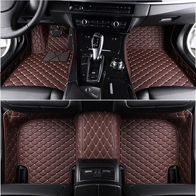coffee Автомобильные коврики с логотипом на заказ для toyota corolla rav4 camry auris prius fortuner yaris land cruiser все модели автомобильных ковриков - Название цвета: coffee