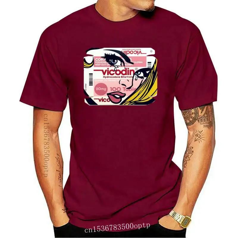 

New VICODIN XANAX OXY Lean Purple Drank Codeine Promethhazine Dmt lsd Mdma Trip T Shirt 100% Cotton