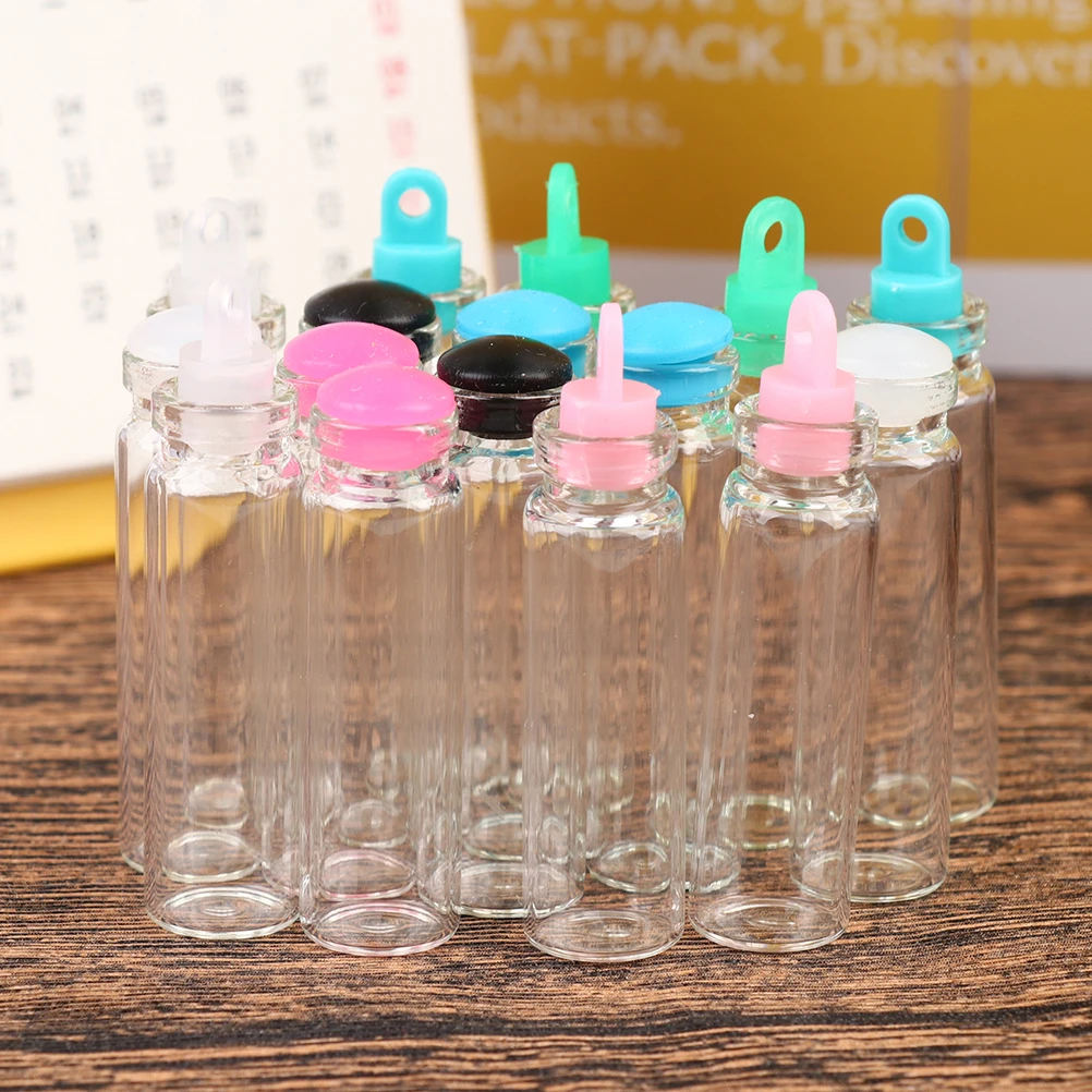 

10Pcs 2.5ML 12*40mm Christmas Wish Bottles Small Empty Clear Glass Bottles Vials For Holiday Wedding Home Decoration Gifts