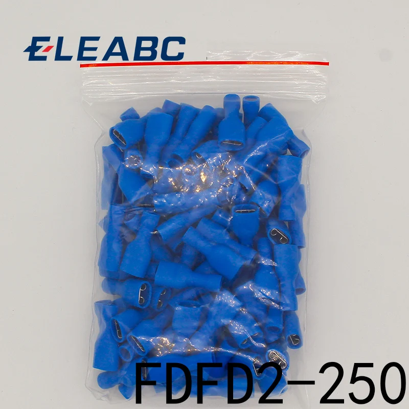 FDFD2-250 FDFD2.5-250 женский изолированный Электрический обжим терминал для 1 5-2 5 мм2