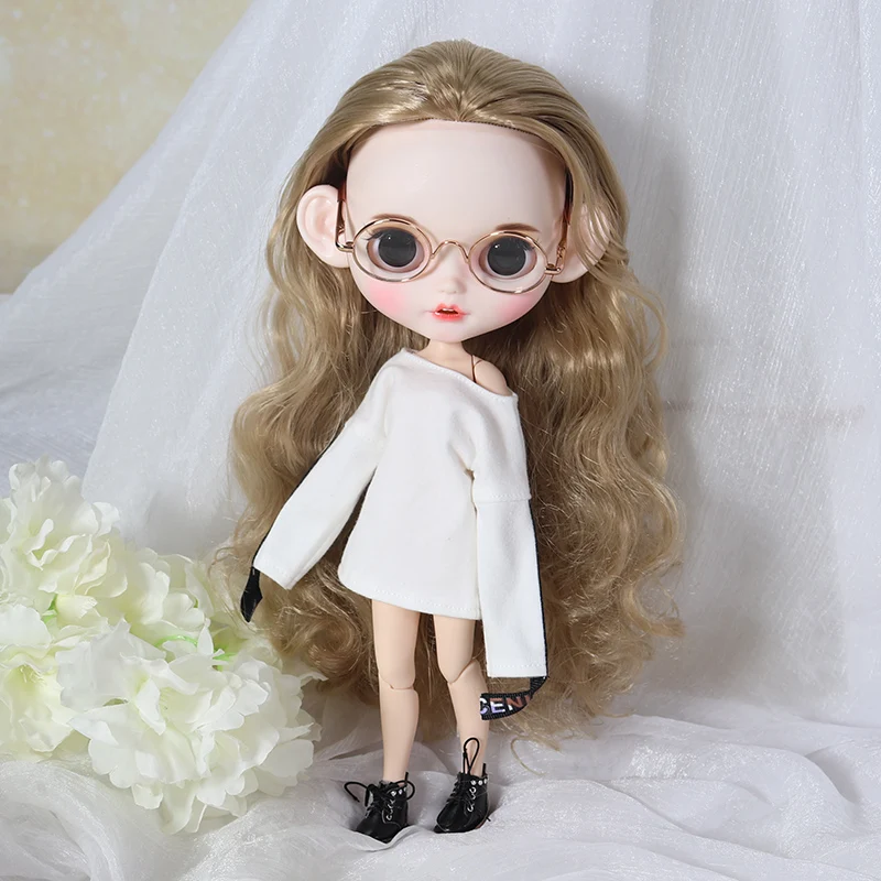 ICY factory blyth кукла на заказ кукла 1/6 bjd белая кожа суставное тело, новое матовое лицо открытый рот закрытые глаза