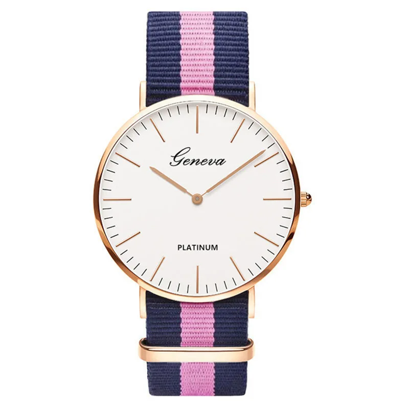 

Women Fashion Casual Nylon Strap Ultra Thin Quartz Watch Men Outdoor Sports Wristwatch Ladies Simple Dress Clock Relogio Clock