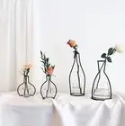 Новый стиль ретро железная линия ваза для цветов металлический держатель для растений Современный твердый домашний декор скандинавские стили железная ваза