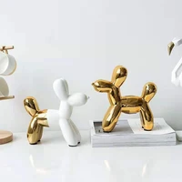 home decor balloon ceramics dog figurines for interior nordic modern animal cute figurine sculpture home living room decoration