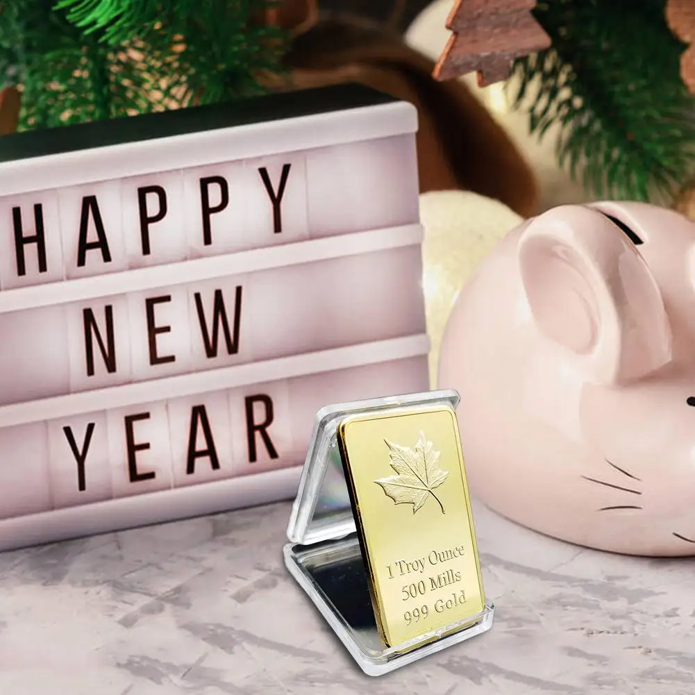 Canadian Gold Coins 2021 Commemorative Coin Rectangular Maple Leaf For Gift Decoration Souvenir Collection | Дом и сад