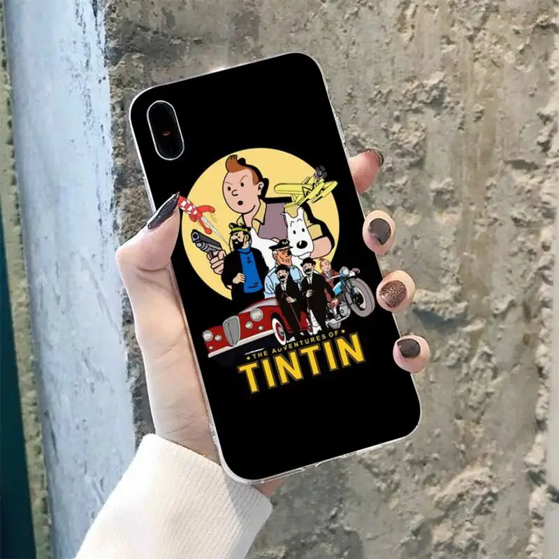 Милый телефонный чехол TOPLBPCS с изображением Приключений Тинтина украшенный