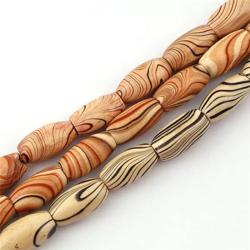 Фото DoreenBeads деревянные бусины разделители овальные коричневые полосы 15 мм x 8 (5/8 &quotx