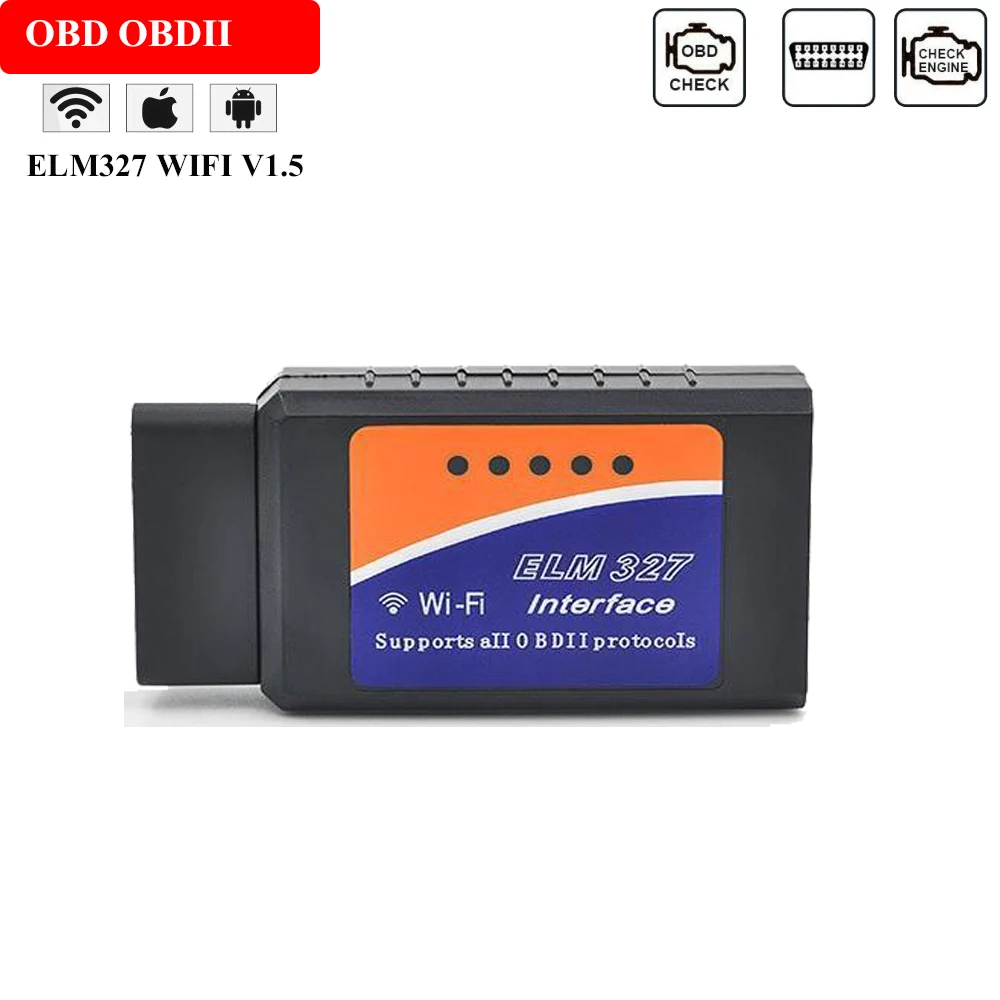 Беспроводной WIifi Bluetooth OBD2 диагностический сканер двигателя для iOS Andoird OBD 2 Peugeot 206 307