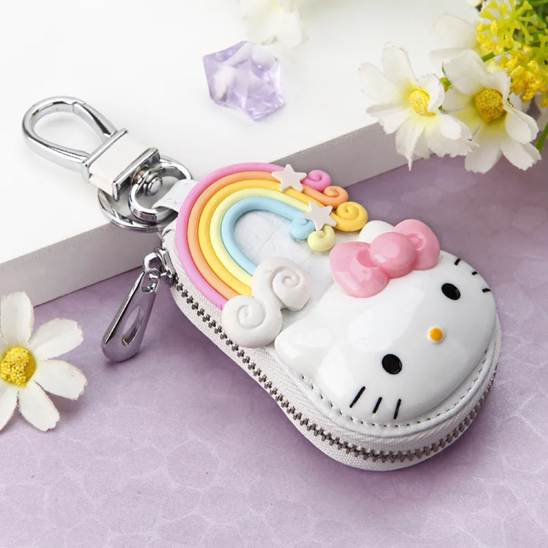 

New Cute Cat Key Case Exquisite Coin Zipper Wallet Keychain Woman Girl Handbag Car Key Case Jewelry Gift